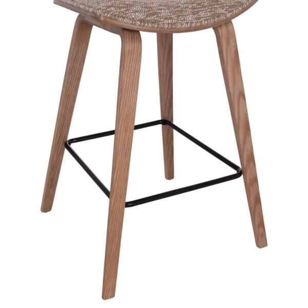 ΣΚΑΜΠΟ ΜΠΑΡ ΜΕΣ.ΥΨΟΥΣ INOVER HM9984.01 PLYWOOD ΣΕ WHITEWASH-ΚΑΦΕ ΥΦΑΣΜΑ 50x48x90Υεκ.