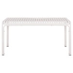 ΤΡΑΠΕΖΙ ΑΛΟΥΜΙΝΙΟΥ RACHEL HM6339.02 ΛΕΥΚΟ 150x80x75Υεκ.