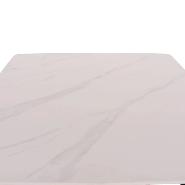 ΤΡΑΠΕΖΙ RAVEN HM18149.01 ΚΕΡΑΜΙΚΟ TOP ΜΕ ΟΨΗ ΛΕΥΚΟ ΜΑΡΜΑΡΟ 140x80x74Υεκ.
