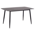 ΤΡΑΠΕΖΙ RAVEN HM18149.02 ΚΕΡΑΜΙΚΟ TOP ΑΝΘΡΑΚΙ ΜΑΡΜΑΡΟ-ΜΑΥΡΟ ΜΕΤΑΛΛΟ 140x80x74Υεκ.