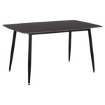 ΤΡΑΠΕΖΙ RAVEN HM18149.02 ΚΕΡΑΜΙΚΟ TOP ΑΝΘΡΑΚΙ ΜΑΡΜΑΡΟ-ΜΑΥΡΟ ΜΕΤΑΛΛΟ 140x80x74Υεκ.