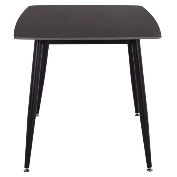 ΤΡΑΠΕΖΙ RAVEN HM18149.02 ΚΕΡΑΜΙΚΟ TOP ΑΝΘΡΑΚΙ ΜΑΡΜΑΡΟ-ΜΑΥΡΟ ΜΕΤΑΛΛΟ 140x80x74Υεκ.
