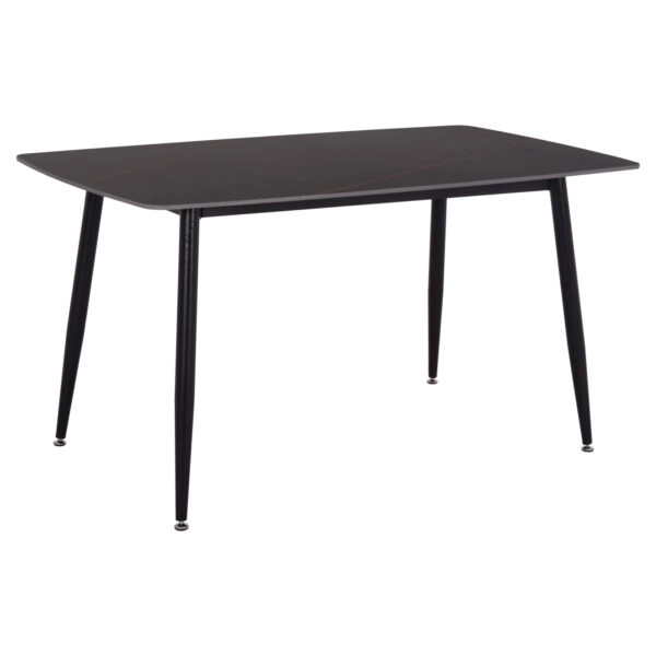ΤΡΑΠΕΖΙ RAVEN HM18149.02 ΚΕΡΑΜΙΚΟ TOP ΑΝΘΡΑΚΙ ΜΑΡΜΑΡΟ-ΜΑΥΡΟ ΜΕΤΑΛΛΟ 140x80x74Υεκ.