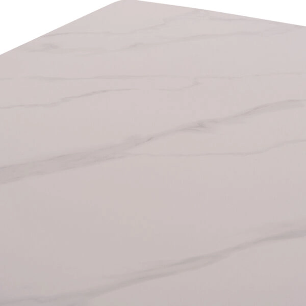 ΤΡΑΠΕΖΙ RAVEN HM18150.01 ΚΕΡΑΜΙΚΟ TOP ΛΕΥΚΟ ΜΑΡΜΑΡΟ-ΜΑΥΡΟ ΜΕΤΑΛΛΟ 160x80x74Υεκ.