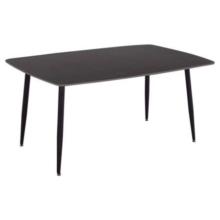 ΤΡΑΠΕΖΙ RAVEN HM18150.02 ΚΕΡΑΜΙΚΟ TOP ΜΕ ΟΨΗ ΜΑΥΡΟ ΜΑΡΜΑΡΟ 160x80x74Υεκ.