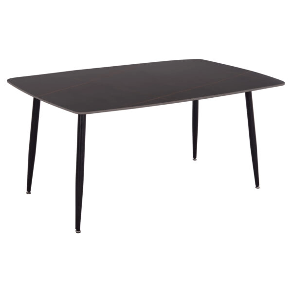 ΤΡΑΠΕΖΙ RAVEN HM18150.02 ΚΕΡΑΜΙΚΟ TOP ΜΕ ΟΨΗ ΜΑΥΡΟ ΜΑΡΜΑΡΟ 160x80x74Υεκ.