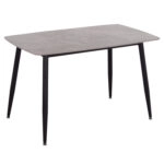 ΤΡΑΠΕΖΙ RAVEN HM9854.13 ΚΕΡΑΜΙΚΟ TOP ΓΚΡΙ ΜΑΡΜΑΡΟ-ΜΑΥΡΟ ΜΕΤΑΛΛΟ 120x70x73Υεκ.