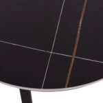 ΤΡΑΠΕΖΙ ΣΑΛΟΝΙΟΥ 2ΤΜΧ TALOS HM18140.02 ΚΕΡΑΜΙΚΟ TOP ΜΕ ΟΨΗ ΜΑΥΡΟΥ ΜΑΡΜΑΡΟΥ Φ70x45,5Υ