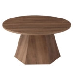 ΤΡΑΠΕΖΙ ΣΑΛΟΝΙΟΥ CARPEN HM18269 MDF ΜΕ ΕΠΕΝΔΥΣΗ PAPERWOOD Φ80x45.5Υεκ.