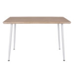 ΤΡΑΠΕΖΙ ΤΡΑΠΕΖΑΡΙΑΣ PALOMA HM8334.02, 120X70X76,5- SONOMA, ΛΕΥΚΑ ΠΟΔΙΑ