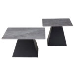 ΤΡΑΠΕΖΙΑ ΣΑΛΟΝΙΟΥ QUBER HM18260.03 ΚΕΡΑΜΙΚΑ TOP ΟΨΗ ΓΚΡΙ ΜΑΡΜΑΡΟ-ΤΕΤΡΑΓΩΝΑ