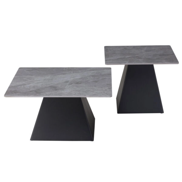 ΤΡΑΠΕΖΙΑ ΣΑΛΟΝΙΟΥ QUBER HM18260.03 ΚΕΡΑΜΙΚΑ TOP ΟΨΗ ΓΚΡΙ ΜΑΡΜΑΡΟ-ΤΕΤΡΑΓΩΝΑ