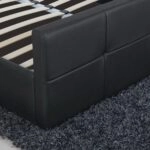 Κρεβάτι  ANEMONE Μαύρο PU Με Αποθηκευτικό Χώρο 217.5x170.5x100cm(Στρώμα 160x200cm)