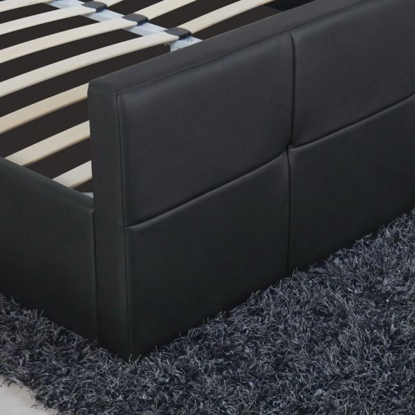 Κρεβάτι  ANEMONE Μαύρο PU Με Αποθηκευτικό Χώρο 217.5x170.5x100cm(Στρώμα 160x200cm)