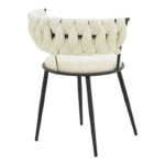 Πολυθρόνα Alkia I  ύφασμα σε εκρού απόχρωση- πόδι μαύρο μέταλλο 57x58.5x72εκ