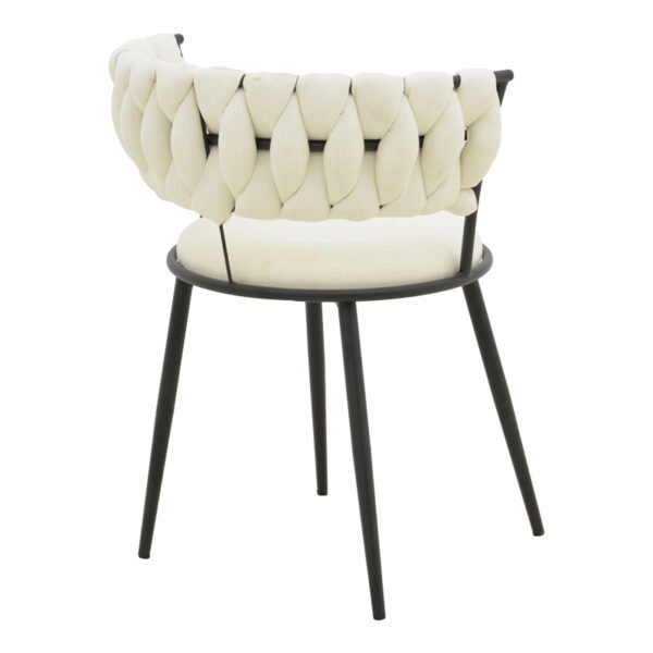 Πολυθρόνα Alkia I  ύφασμα σε εκρού απόχρωση- πόδι μαύρο μέταλλο 57x58.5x72εκ