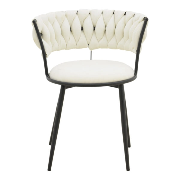 Πολυθρόνα Alkia I  ύφασμα σε εκρού απόχρωση- πόδι μαύρο μέταλλο 57x58.5x72εκ