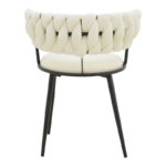 Πολυθρόνα Alkia I  ύφασμα σε εκρού απόχρωση- πόδι μαύρο μέταλλο 57x58.5x72εκ