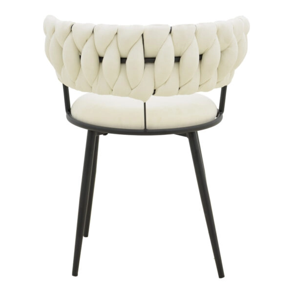 Πολυθρόνα Alkia I  ύφασμα σε εκρού απόχρωση- πόδι μαύρο μέταλλο 57x58.5x72εκ