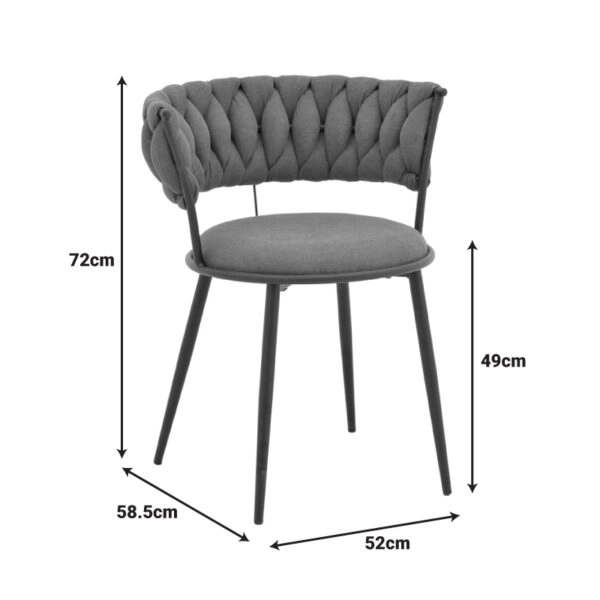 Πολυθρόνα Alkia I  ύφασμα σε εκρού απόχρωση- πόδι μαύρο μέταλλο 57x58.5x72εκ