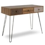 Κονσόλα Boho  καρυδί με μεταλλικά πόδια 100x50,5x74,5εκ