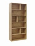 Βιβλιοθήκη Evergin  mdf σε oak απόχρωση 80x30x180εκ