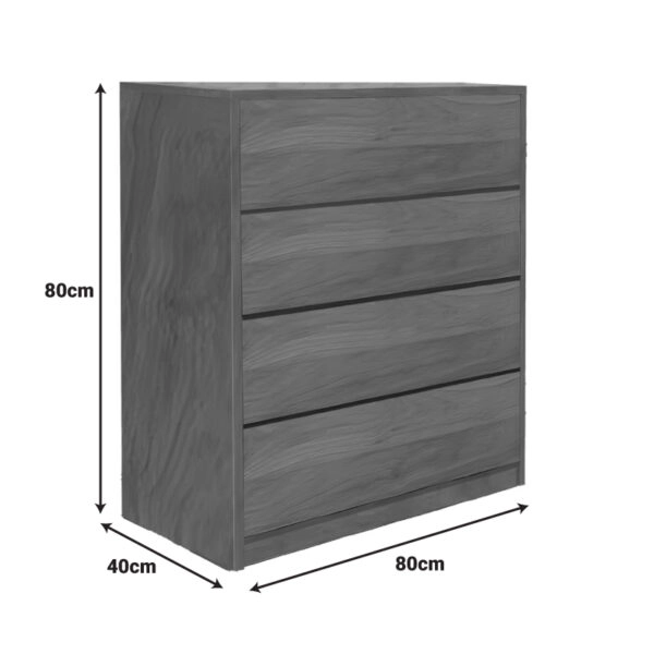 Συρταριέρα Kuanger  mdf σε καρυδί απόχρωση 80x40x80εκ