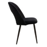 Καρέκλα Jonah  βελούδο μαύρο-μαύρο πόδι