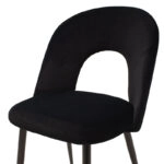 Καρέκλα Jonah  βελούδο μαύρο-μαύρο πόδι