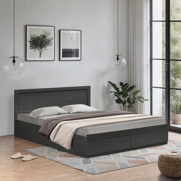 Κρεβάτι Olympus  με συρτάρι σε wenge απόχρωση 140x200εκ