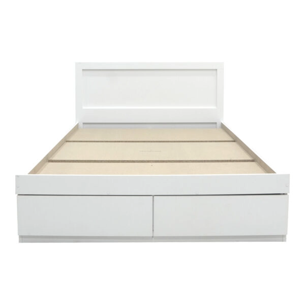 Κρεβάτι Olympus με συρτάρι σε λευκή απόχρωση 150x200εκ