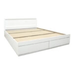 Κρεβάτι Olympus  με συρτάρι σε λευκή απόχρωση 120x200εκ