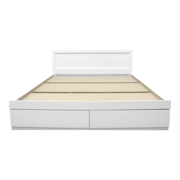 Κρεβάτι Olympus  με συρτάρι σε λευκή απόχρωση 120x200εκ