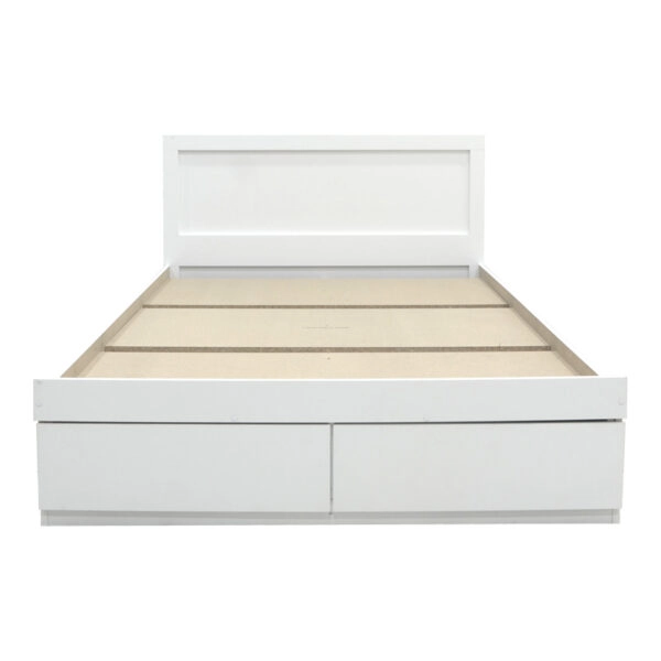 Κρεβάτι Olympus με συρτάρι σε λευκή απόχρωση 160x200εκ