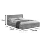 Κρεβάτι Olympus  με συρτάρι σε wenge απόχρωση 160x200εκ