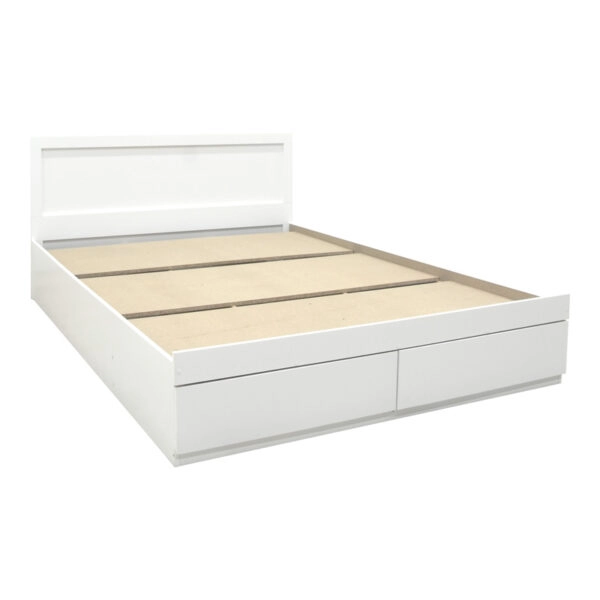 Κρεβάτι Olympus  με συρτάρι σε λευκή απόχρωση 140x200εκ