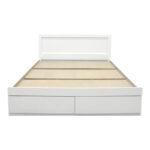 Κρεβάτι Olympus  με συρτάρι σε λευκή απόχρωση 140x200εκ
