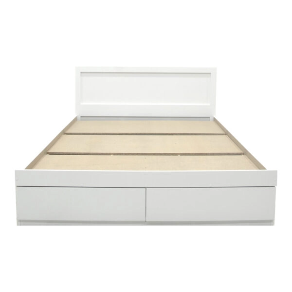 Κρεβάτι Olympus  με συρτάρι σε λευκή απόχρωση 140x200εκ