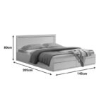 Κρεβάτι Olympus  με συρτάρι σε λευκή απόχρωση 140x200εκ