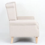 Πολυθρόνα ArteLibre OTTAVIA Μπεζ Ύφασμα 77x80x106cm