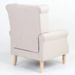 Πολυθρόνα ArteLibre OTTAVIA Μπεζ Ύφασμα 77x80x106cm