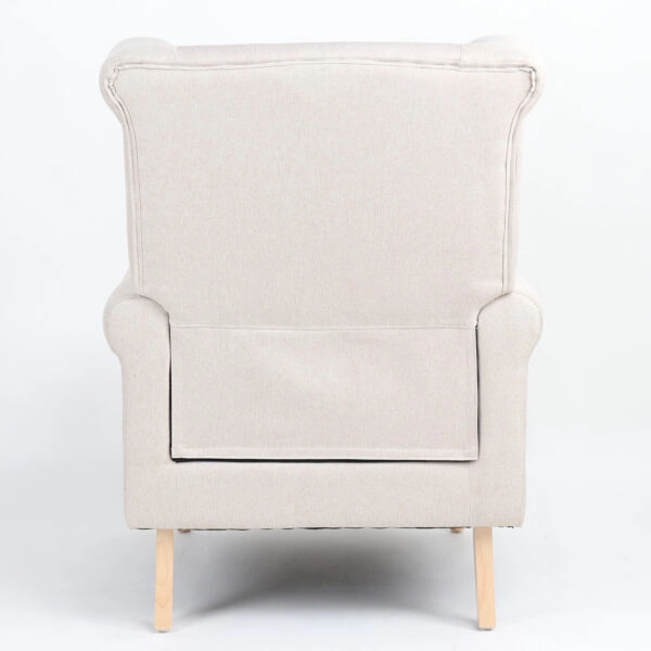 Πολυθρόνα ArteLibre OTTAVIA Μπεζ Ύφασμα 77x80x106cm