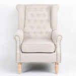 Πολυθρόνα ArteLibre OTTAVIA Μπεζ Ύφασμα 77x80x106cm