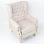 Πολυθρόνα ArteLibre OTTAVIA Μπεζ Ύφασμα 77x80x106cm