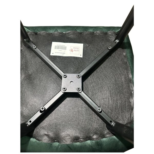 Καρέκλα Τραπεζαρίας ArteLibre ESPERANZA Πράσινο/Μαύρο Βελούδο/Μέταλλο 56x60x81cm