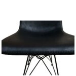 Καρέκλα Τραπεζαρίας ArteLibre SELVA Vintage Μαύρο PU/Μέταλλο 43x57x81cm