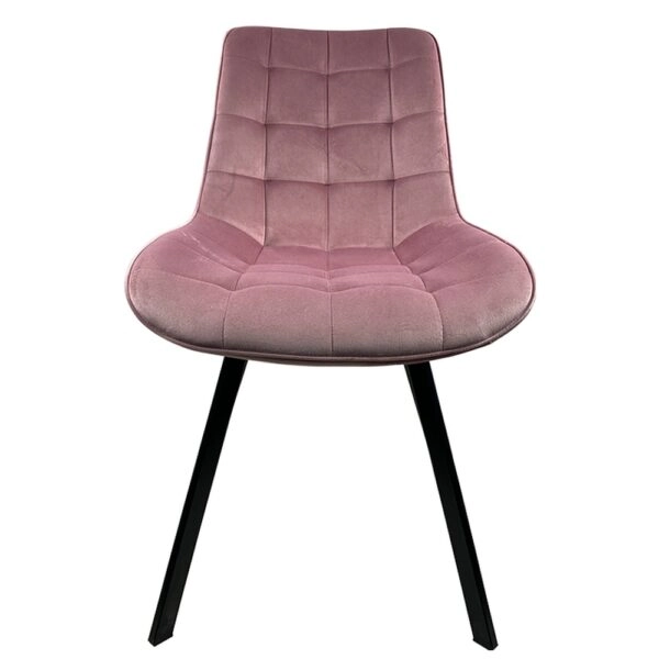 Καρέκλα Τραπεζαρίας ArteLibre BRISA Σάπιο Μήλο/Μαύρο Βελούδο/Μέταλλο 53x60x85cm