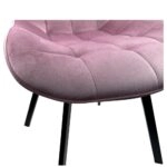 Καρέκλα Τραπεζαρίας ArteLibre BRISA Σάπιο Μήλο/Μαύρο Βελούδο/Μέταλλο 53x60x85cm