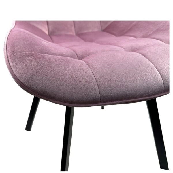 Καρέκλα Τραπεζαρίας ArteLibre BRISA Σάπιο Μήλο/Μαύρο Βελούδο/Μέταλλο 53x60x85cm