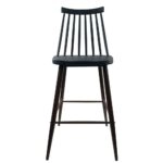 Σκαμπό Bar ArteLibre MARANTA Μαύρο/Καρυδί PP/Μέταλλο 45x46x97cm